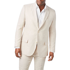 KingSize Linen Blend Two-Button Suit Jacket - Natural