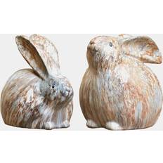 Melrose Set Of 2 Resin Rabbit With Figurine