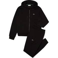 Baumwolle - Herren Jumpsuits & Overalls Lacoste Men's Hooded Tracksuit - Black