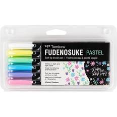 Brush Pens Tombow Fudenosuke Pastel Brush Pens 6-pack
