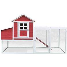 Bird & Insects Pets Hanover Outdoor Elevated Wooden Chicken Coop