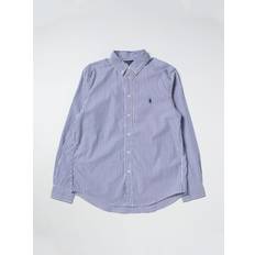 Stripes Tops Children's Clothing Polo Ralph Lauren Striped cotton shirt blue