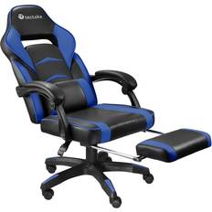 tectake Gaming chair Comodo With footrest black/blue