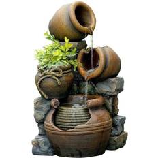 Jeco FCL055 Multi Pots Fountain with Flower