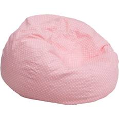 Flash Furniture Duncan Oversized Light Pink Dot Refillable Bean Bag