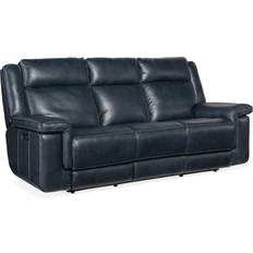 Leather Sofas Hooker Furniture B0C6B4F58V Blue 87.5" 3 Seater