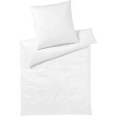 Elegante Mako-Satin Bettwäsche Bettbezug Weiß (200x)
