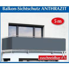 Gartenzäune Wenko Balkon-Sichtschutz 'Anthrazit Uni'