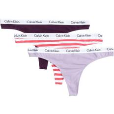 Thongs Panties Calvin Klein Women's Carousel Logo Thong 3-pack - Purple Assorted