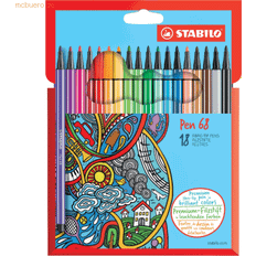 Pinselstifte Stabilo Malstifte, Pen 68 Premium-Filzstift Mehrfarbig