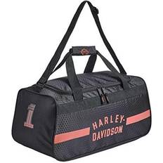 Harley-Davidson rust orange #1 logo sports duffel bag w/shoulder strap black