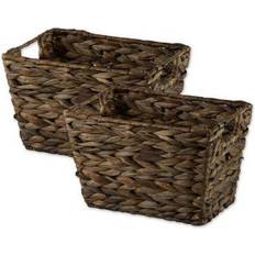 Design Imports Medium Gray Wash Hyacinth 2 Basket