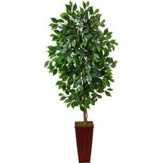 Artificial Plants Nearly Natural 5ft. Ficus Tree Bamboo Artificial Plant