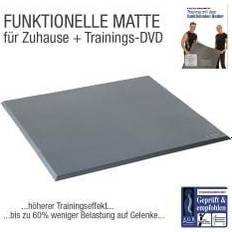 Trainingsmatten Flexi-Sports Functional Training Bodenmatte Grau 91,5cm x 91,5cm Übungs-DVD "Training mit dem Funktionalem Boden"