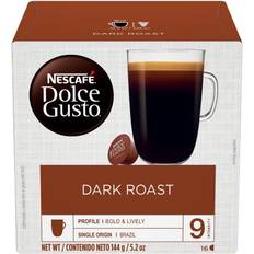 Nescafé Dolce Gusto Coffee Capsules, Dark Roast, 5.2 oz, 16/Box 33916