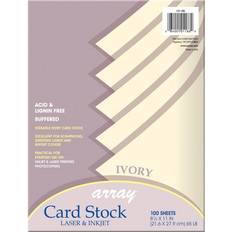 Scrapbooking Array 65 lb. Cardstock Paper, 8.5 x 11, Ivory, 100 Sheets/Pack 101186 Quill Ivory