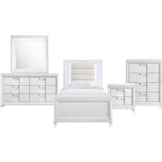 Wood bedroom furniture Picket House Furnishings Youth Charlotte Twin Platform Bedroom Set 5pcs