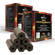 Kohle Bioten Premium Grill Holzkohlebriketts 2x3kg