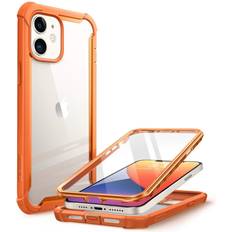 i-Blason Ares Series Designed for iPhone 12 Mini Case 2020 Dual Layer Rugged Clear Bumper Case with Built-in Screen Protector Orange