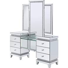 Mirrored dressing table Furniture Acme Furniture Lotus Collection 90805 Dressing Table