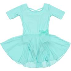 S Dresses Children's Clothing Leveret Girls Solid Skirt Leotard Purple 12-14