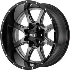 20" - Gray Car Rims Moto Metal MO970, 20x10 Wheel with 5 on 5 and 5 on Bolt Pattern Center Gloss