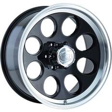 Ion Wheels 171 Series, 15x8 Wheel with 6x4.5 Bolt Pattern Black/Machined Lip