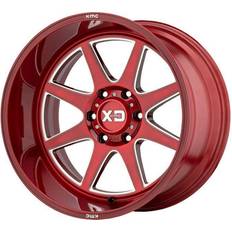 XD Wheels XD844 Pike, 22x10 with 8x170 Bolt Pattern Red Milled