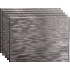 Fasade Ripple 18 24 in. Galvanized Steel Vinyl Decorative Wall Tile Backsplash 15 sq. Kit