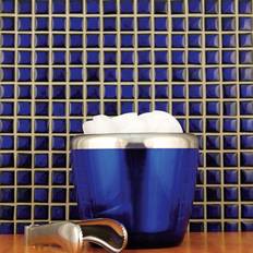 Tiles Merola Tile Hudson Edge Blue Eye 12-3/8 12-3/8 6 Porcelain Mosaic Tile 10.85 sq.