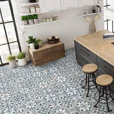 Merola Tile Cassis Arte Black 9.75" 9.75" Porcelain Floor and Wall Tile - Black Case 16 Tiles