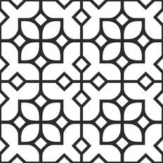 Black and white vinyl floor tiles FloorPops! Virgin Vinyl Multicolor FP3297 Abbey Peel & Stick Floor Tiles 10 count of 12 12 each