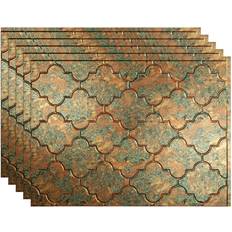 Fasade Monaco 18 24 Copper Fantasy Vinyl Decorative Wall Tile Backsplash 15 sq. Kit
