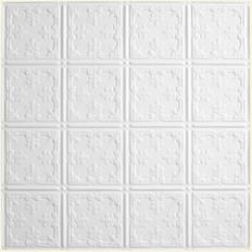 Fasade Traditional Style/Pattern #10 Decorative Lay In Ceiling Tile Matte White Pack Matte White 5 Pack