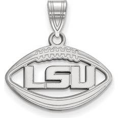 Men Charms & Pendants LogoArt Unisex Louisiana State University Football Pendant Silver