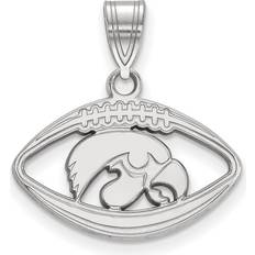 Men Charms & Pendants LogoArt Unisex University of Iowa Football Pendant Silver