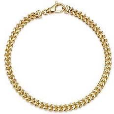 Bloomingdale's Men's Square Franco Link Chain Bracelet in 14K Yellow Gold 100% Exclusive Gold