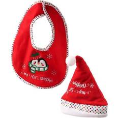 Baby Weihnachts-Geschenkset 1st CHRISTMAS Mütze und Lätzchen mit