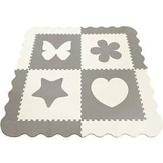 Sorbus Baby Play Mat Tiles Gray and White