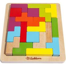 Holzspielzeug Bauklötze Eichhorn Tetris Game Mehrfarbig