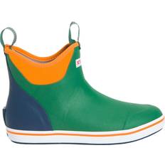 Orange Rain Boots Xtratuf Men's Ankle Deck Boots, 14, Green/Orange