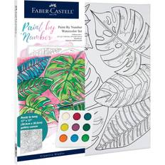 Arts & Crafts Faber-Castell Creative Studio Watercolor Paint by Numbers Set Tropical MichaelsÂ Multicolor One Size