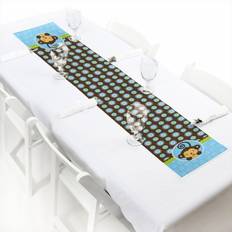Text & Theme Balloons Big Dot of Happiness Blue Monkey Boy Petite Baby Shower or Birthday Party Paper Table Runner 12 x 60 inches
