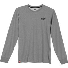 Milwaukee T-shirts & Tank Tops Milwaukee Men's Gray Cotton/Polyester Long-Sleeve Hybrid Work T-Shirt