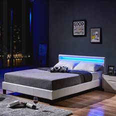 Weiß Betten & Matratzen Home Deluxe Astro LED Bettrahmen 140 x 200cm