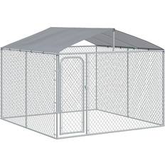 Pawhut Pets Pawhut Dog Kennel Outdoor with Water-Resistant Cover 9.8'x9.8'x7.7'