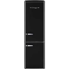 Black retro fridge Fridge Freezers Appliances UGP-275L AC Classic Retro Energy Star Certified Bottom Freezer Refrigerator with Wine Midnight Black