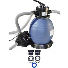 Swimline Pool Pumps Swimline HydroTools 12in Pool Filter Pump & 40mm to 1.5in Hose Connection Kit 23 Blue 23
