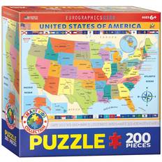 Eurographics Map of the United States of America 200 Pieces