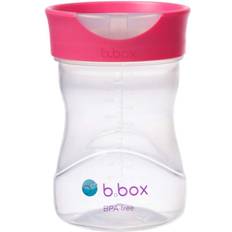 b.box Toddler Training Cup Transition from Sippy Cup to Big Kid Cup with Less Mess BPA Free, Dishwasher safe Ages 12 months Raspberry, 8oz